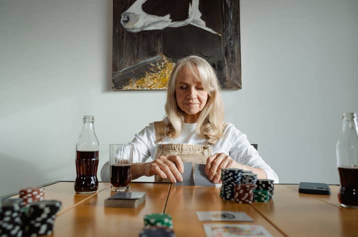 a female gambler