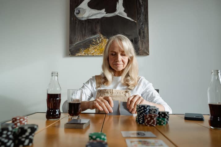 a female gambler